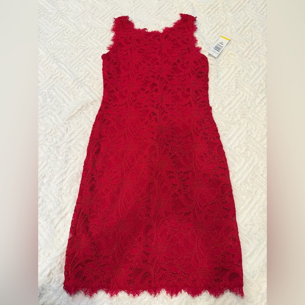 Jump Red Lace Mini Dress